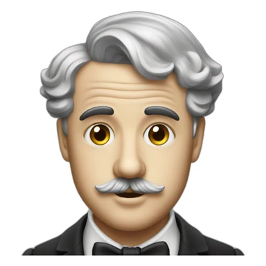 charlie chaplin with short hair sticker