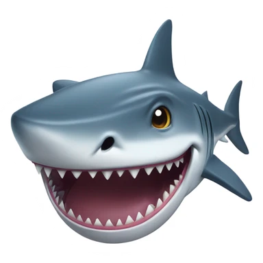 Shark with a giant head and giant mouth  sticker