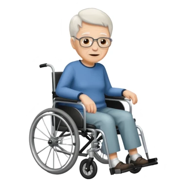 disabled elderly on a wheelchair sticker