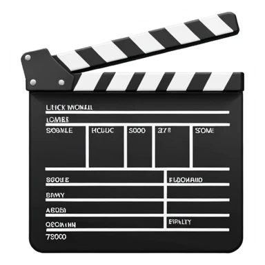 most abstract possible clapperboard, single line with one diagonal, absolute minimalism sticker