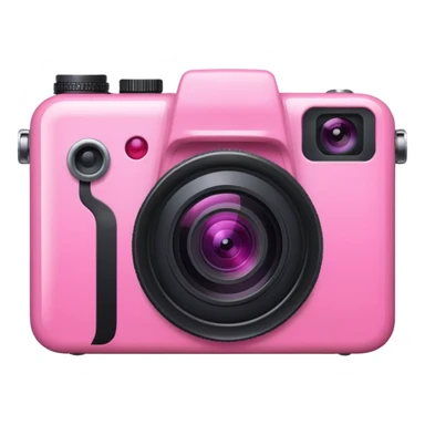 Camera in pink colour sticker