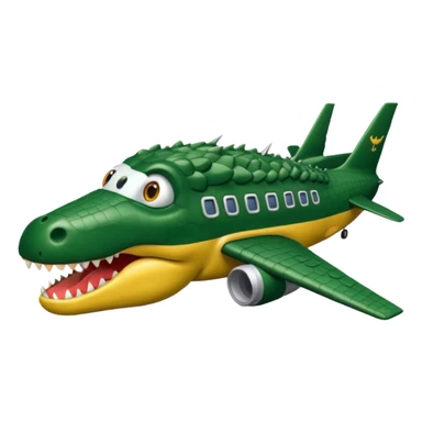 Hazme un avión con cabeza de cocodrilo sticker