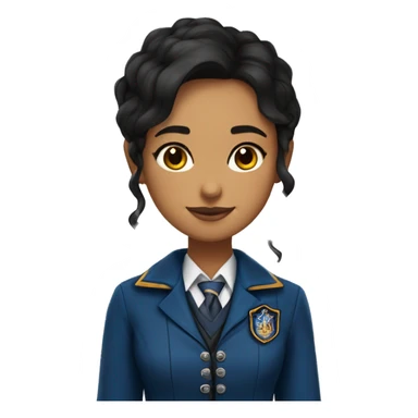 Chica morena con el uniforme de Ravenclaw  sticker