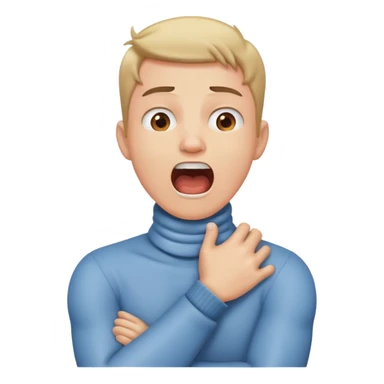 arms crossed holding neck screaming  sticker