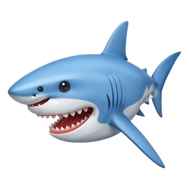 cartoonist blue shark wearing shirt sticker