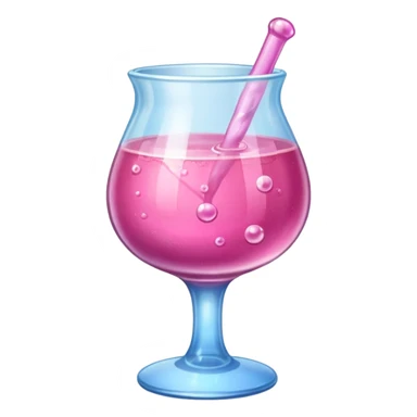 pink colored drink in a medieval potion glass sticker