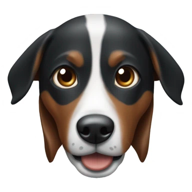 perrita salchicha arlequín negro con blanco y tiene el ojo derecho azul y el izquierdo marrón  sticker