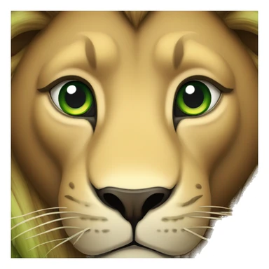 Lion avec les yeux verts  sticker