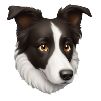 Border collie with one blue eye and one brown eye  sticker