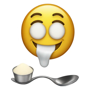 Smiley face with a spoon of sugar and a lighter  sticker