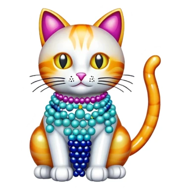 cat made of beads sticker