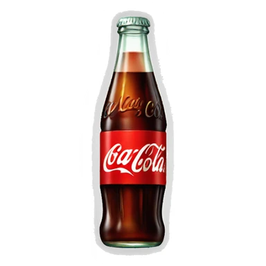 A bottle of coca cola sticker