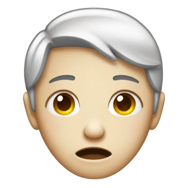 Gender neutral crying face sticker