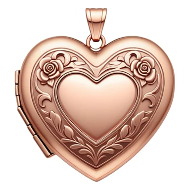 Rose gold heart locket with decorative details sticker