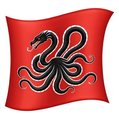 Can you generate me a emoji flag of the fictional world war two team hydra from Captain America? sticker