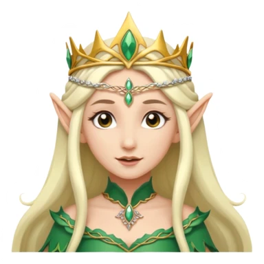 elf woman wearing tiara sticker