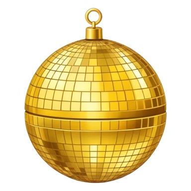Gold mirror ball  sticker