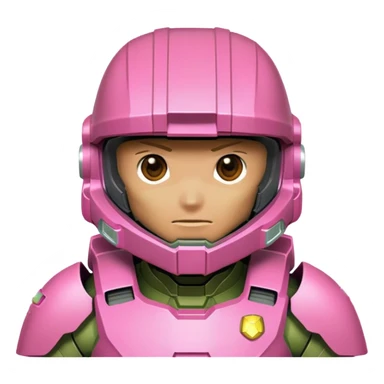 Master Chief wearng pink armor, 32x32 pixelated sticker