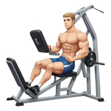 guy leg press machine sticker
