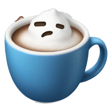 Snowflakes falling and a cup of hot cocoa sticker