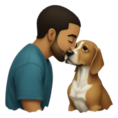 Drake kissing snoopdog sticker