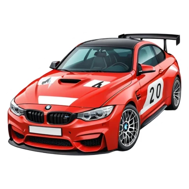 A retro sticker of a BMW M4 competition  sticker