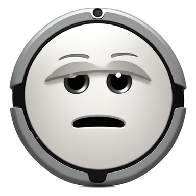 Roomba with sad eyes crying sticker