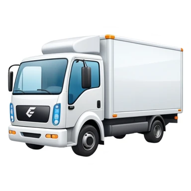 electric delivery truck with a battery representing E-LKW in logistics sticker