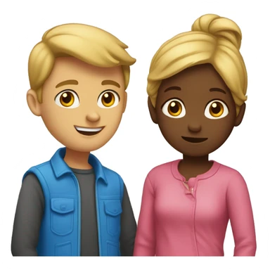 Un garçon et une fille qui s’embrassent  sticker