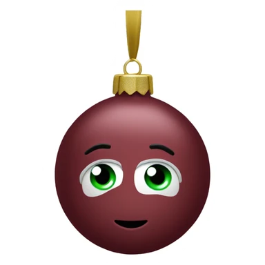 Burgundy Christmas ornament  sticker