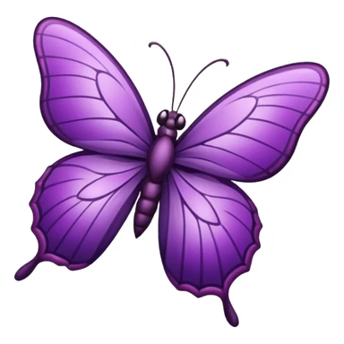 Mariposa color morado en una flor sticker
