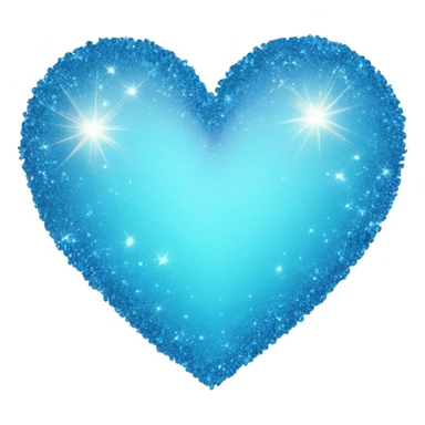 Sparkles blue heart sticker