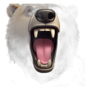 grizzly bear head with badass expression sticker
