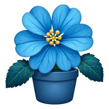 super realistic blue begonia sticker