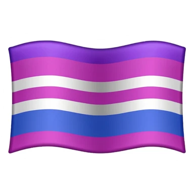 The bisexual flag (solo lleva 3 colores, magenta en la franja superior, morado en la franja central, azul en la franja inferior, 3 franjas lleva únicamente de manera horizontal) sticker