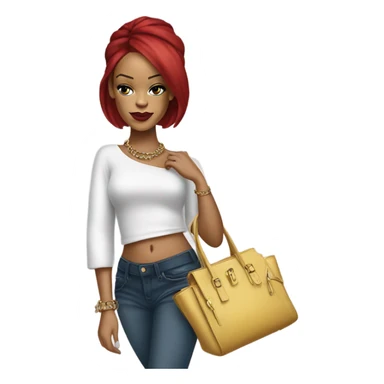 Rihanna holding a handbag sticker