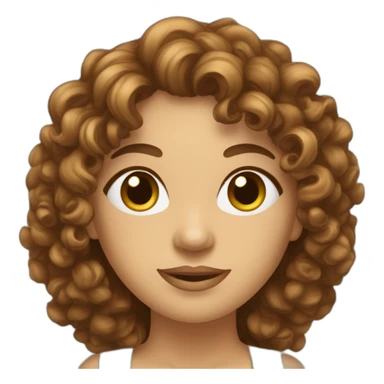 A woman with curly brown hair faisant un pouce avec un rouleau de papier toilettes sticker