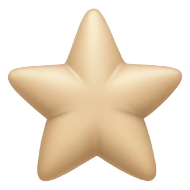 beige star with beige bow sticker