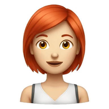 Marketing girl with red hair sticker