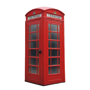 Red London phone box sticker