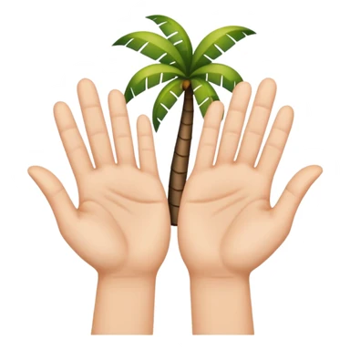 Innocent emoji hands up sticker