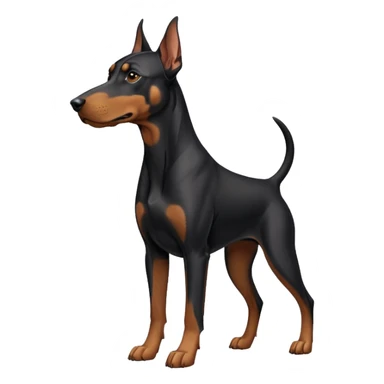 dog doberman full body sticker