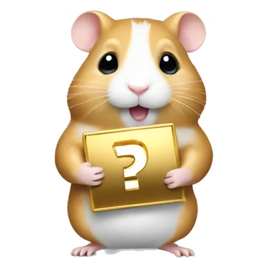 A hamster holding youtube gold play button award sticker