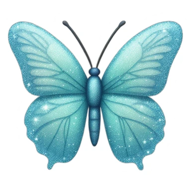 ice glitter butterfly sticker