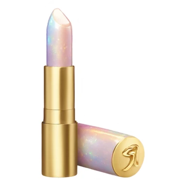opal crystal lipstick in gold tube 💄  sticker