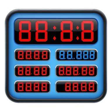 scoreboard blue (#00A3E0) and red (#F9423A) sticker