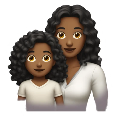 me with my 4-year-old son. I’m a Colombian woman with long wavy black hair and hazel eyes. My son, mixed French, Congolese, and Colombian, has slightly darker skin, curly hair on top, short sides, and black eyes.” sticker