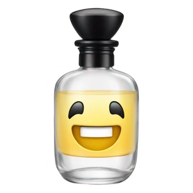 smiling perfume face with black cap sticker