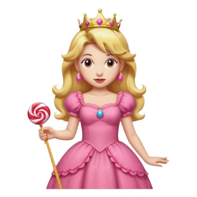 Princess peach with a lollipop sticker