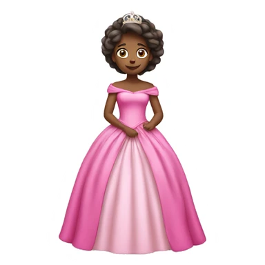 Princess with pink dress sticker